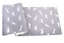 Load image into Gallery viewer, Sheet of leopard patterned vinyl wallpaper in grey and white