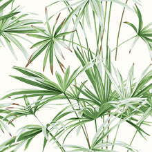 Load image into Gallery viewer, Cool green tropical palm spray wallpaper pattern